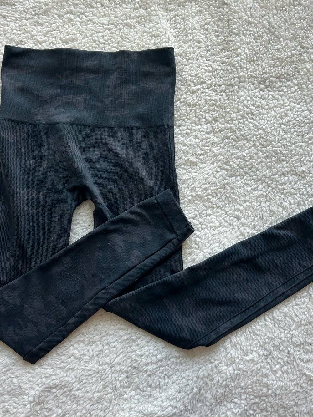SPANX Black Camo High-Waist Leggings